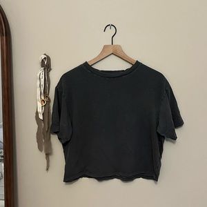 Navy Cropped Boxy Tee